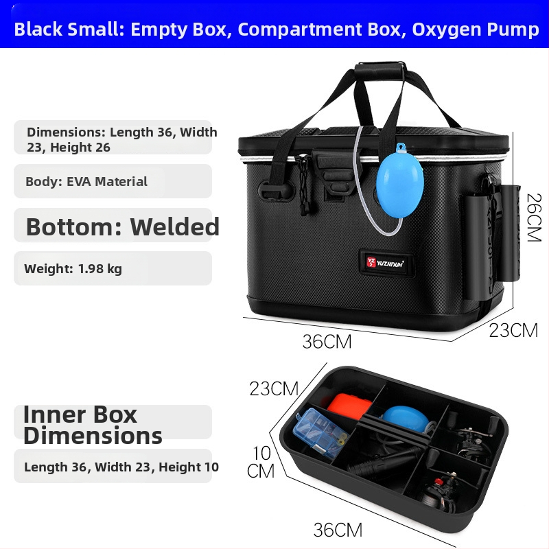 Daudzfunkcionāla makšķerēšanas kastīte un dzīvo zivju kauss, EVA materiāls, jūras makšķerēšanai