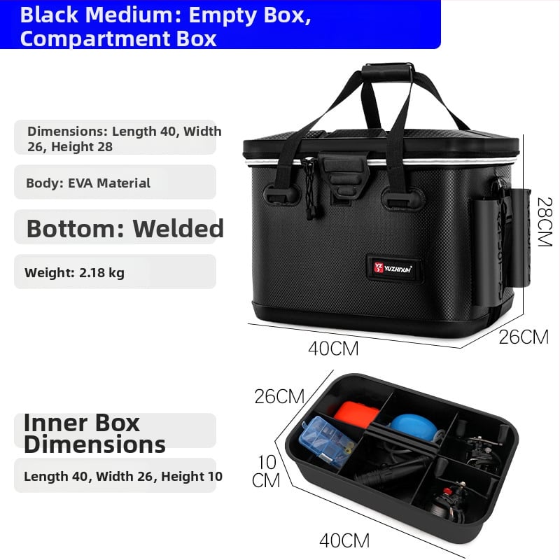 Daudzfunkcionāla makšķerēšanas kastīte un dzīvo zivju kauss, EVA materiāls, jūras makšķerēšanai