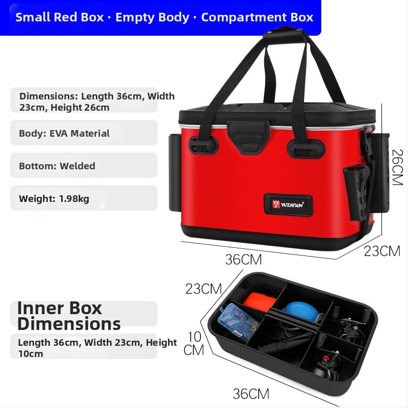 Daudzfunkcionāla makšķerēšanas kastīte un dzīvo zivju kauss, EVA materiāls, jūras makšķerēšanai