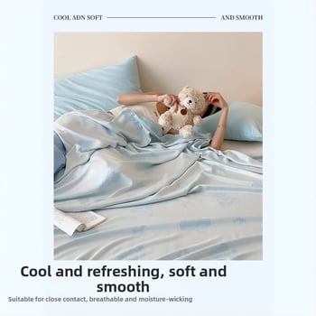 Ljetni pokrivač od bambusovih vlakana, hladenje, s prugastim uzorkom, 50/50 mješavina regenerirane celuloze, 1,1–1,5 kg, reaktivno bojanje