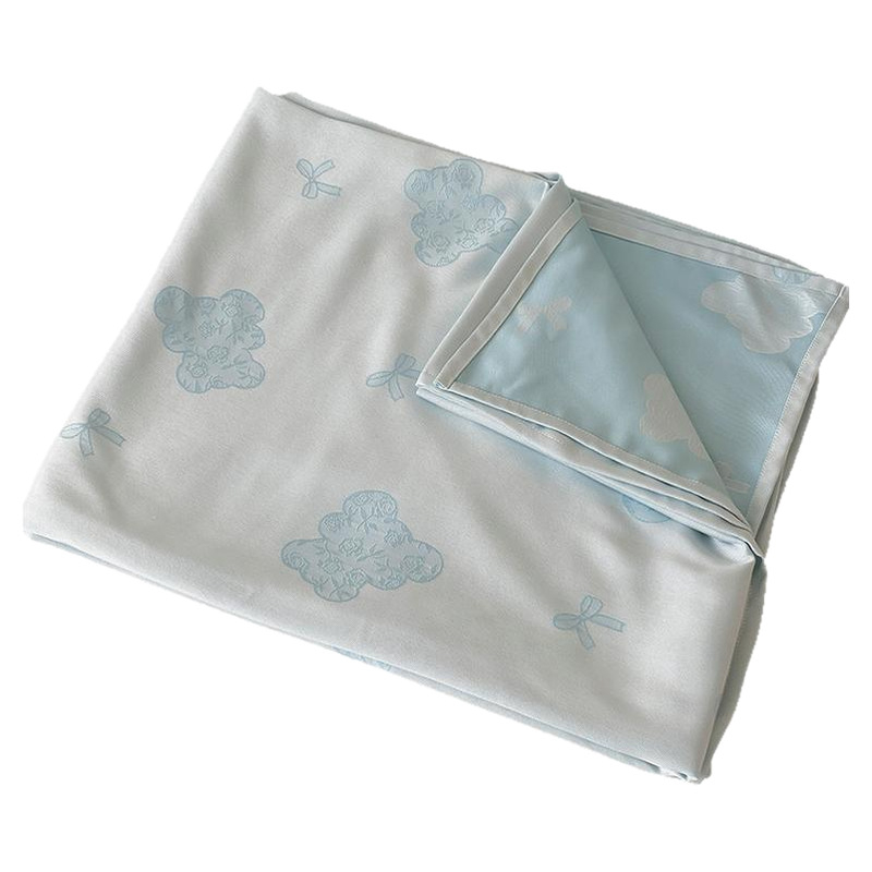 Ljetni pokrivač od bambusovih vlakana, hladenje, s prugastim uzorkom, 50/50 mješavina regenerirane celuloze, 1,1–1,5 kg, reaktivno bojanje