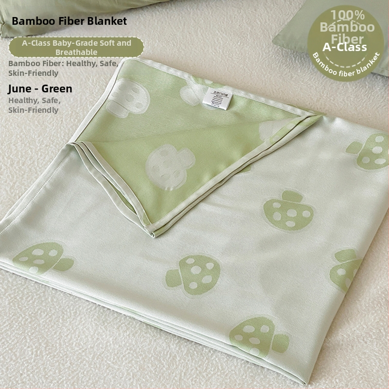 Ljetni pokrivač od bambusovih vlakana, hladenje, s prugastim uzorkom, 50/50 mješavina regenerirane celuloze, 1,1–1,5 kg, reaktivno bojanje