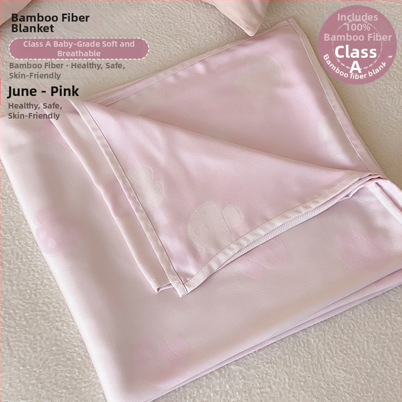 Ljetni pokrivač od bambusovih vlakana, hladenje, s prugastim uzorkom, 50/50 mješavina regenerirane celuloze, 1,1–1,5 kg, reaktivno bojanje