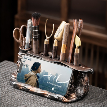 Σετ τελετής τσαγιού Six Gentlemen – ρητίνη, Κινέζικο στυλ, χωρίς συσκευασία