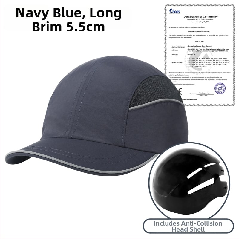 Καπέλο με γείσο, ελαφρύ, ανθεκτικό στη φλόγα και αντιστατικό, με προσαρμοσμένο κέντημα, νάιλον σε ύφανση twill