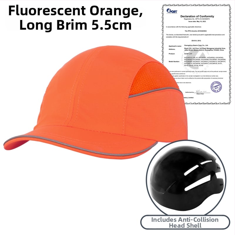 Καπέλο με γείσο, ελαφρύ, ανθεκτικό στη φλόγα και αντιστατικό, με προσαρμοσμένο κέντημα, νάιλον σε ύφανση twill