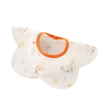 Naujagimių seilinukas su 360° pasukimu, dviejų sluoksnių iš šukuotos medvilnės, atsparus vandeniui, unisex, tinkamas 0–12 mėnesių
