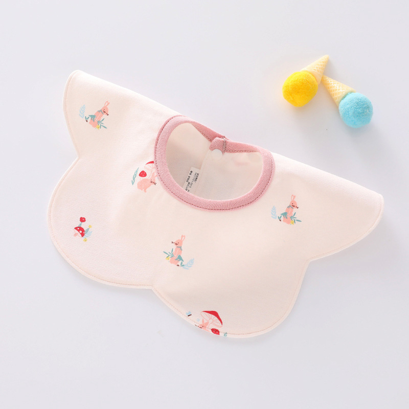 Naujagimių seilinukas su 360° pasukimu, dviejų sluoksnių iš šukuotos medvilnės, atsparus vandeniui, unisex, tinkamas 0–12 mėnesių