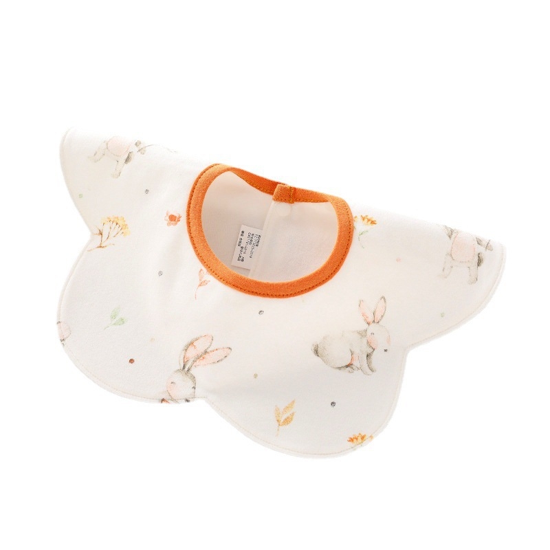 Naujagimių seilinukas su 360° pasukimu, dviejų sluoksnių iš šukuotos medvilnės, atsparus vandeniui, unisex, tinkamas 0–12 mėnesių