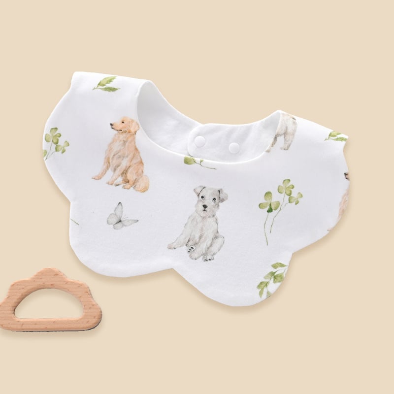 Naujagimių seilinukas su 360° pasukimu, dviejų sluoksnių iš šukuotos medvilnės, atsparus vandeniui, unisex, tinkamas 0–12 mėnesių