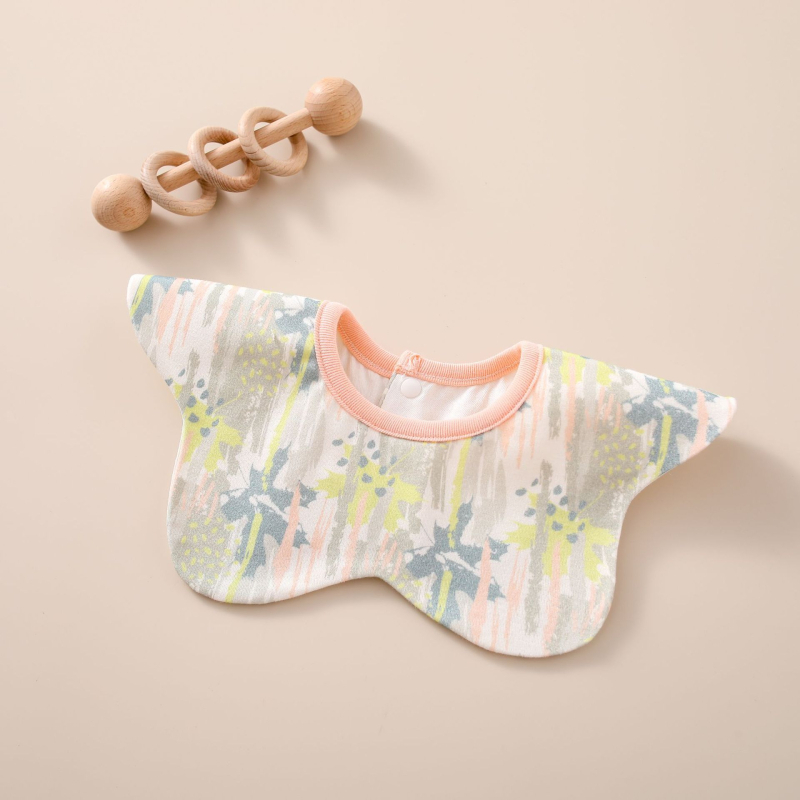 Naujagimių seilinukas su 360° pasukimu, dviejų sluoksnių iš šukuotos medvilnės, atsparus vandeniui, unisex, tinkamas 0–12 mėnesių