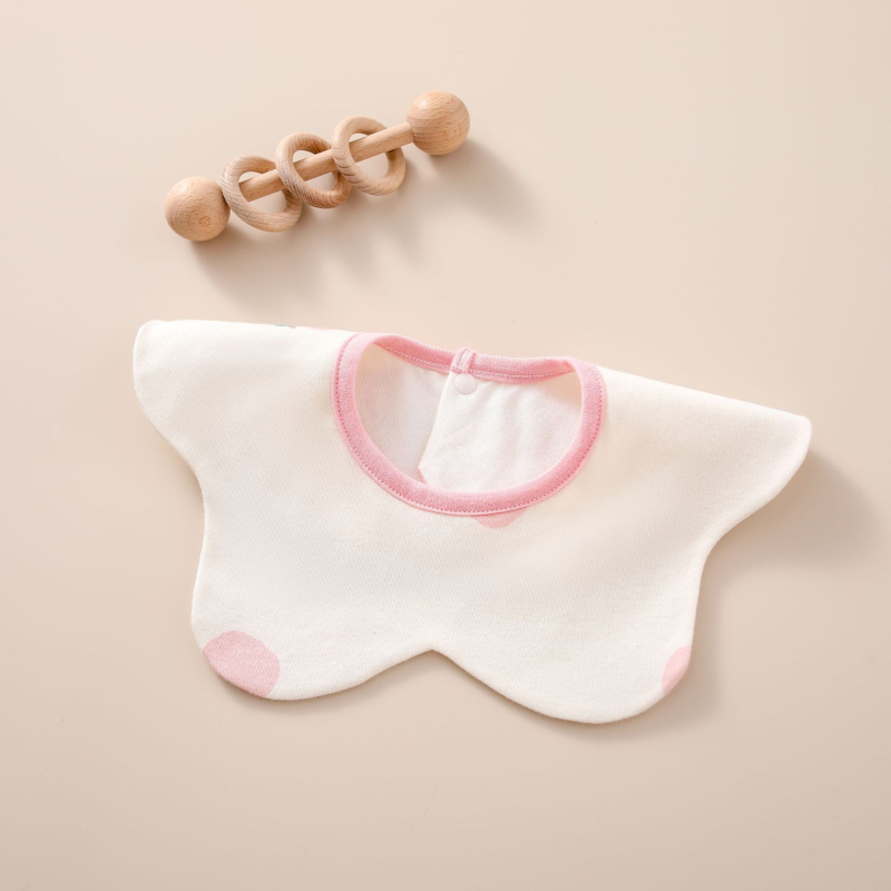 Naujagimių seilinukas su 360° pasukimu, dviejų sluoksnių iš šukuotos medvilnės, atsparus vandeniui, unisex, tinkamas 0–12 mėnesių