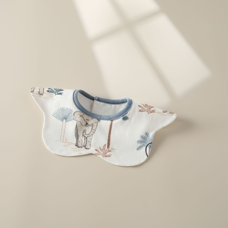 Naujagimių seilinukas su 360° pasukimu, dviejų sluoksnių iš šukuotos medvilnės, atsparus vandeniui, unisex, tinkamas 0–12 mėnesių