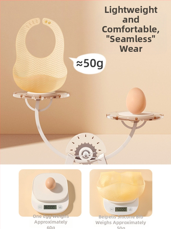 Beta Peptide silikono maitinimo prijuostė vaikams — minkšta, atspari vandeniui, atspari aliejams, maisto kokybės silikonas