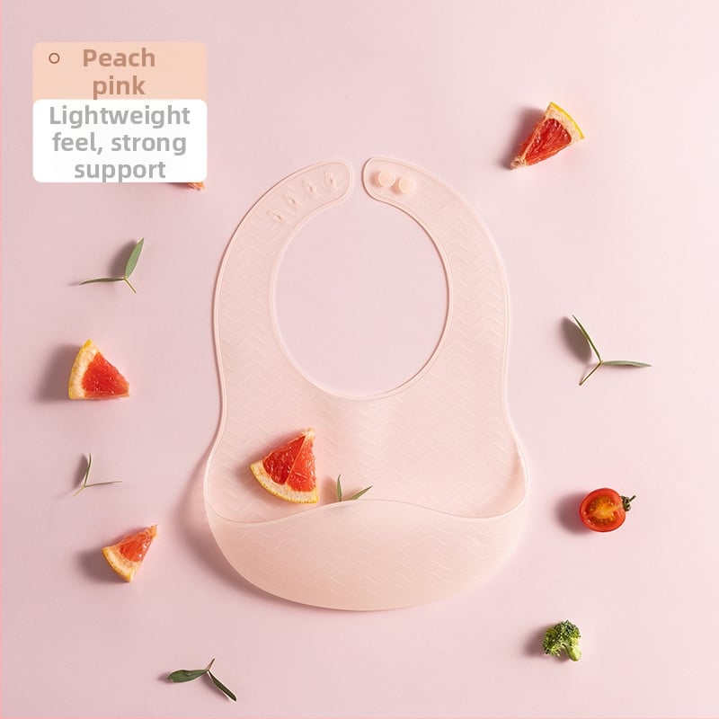 Beta Peptide silikono maitinimo prijuostė vaikams — minkšta, atspari vandeniui, atspari aliejams, maisto kokybės silikonas