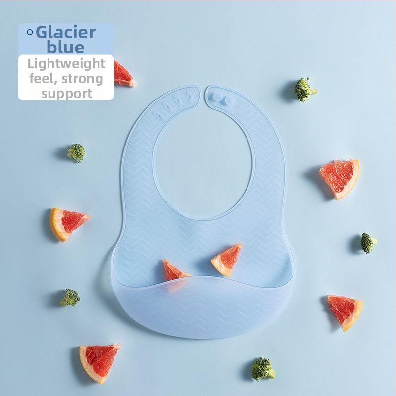 Beta Peptide silikono maitinimo prijuostė vaikams — minkšta, atspari vandeniui, atspari aliejams, maisto kokybės silikonas