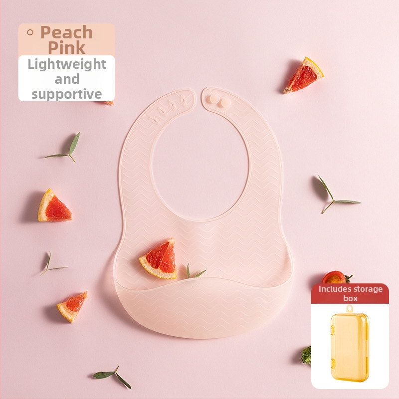 Beta Peptide silikono maitinimo prijuostė vaikams — minkšta, atspari vandeniui, atspari aliejams, maisto kokybės silikonas