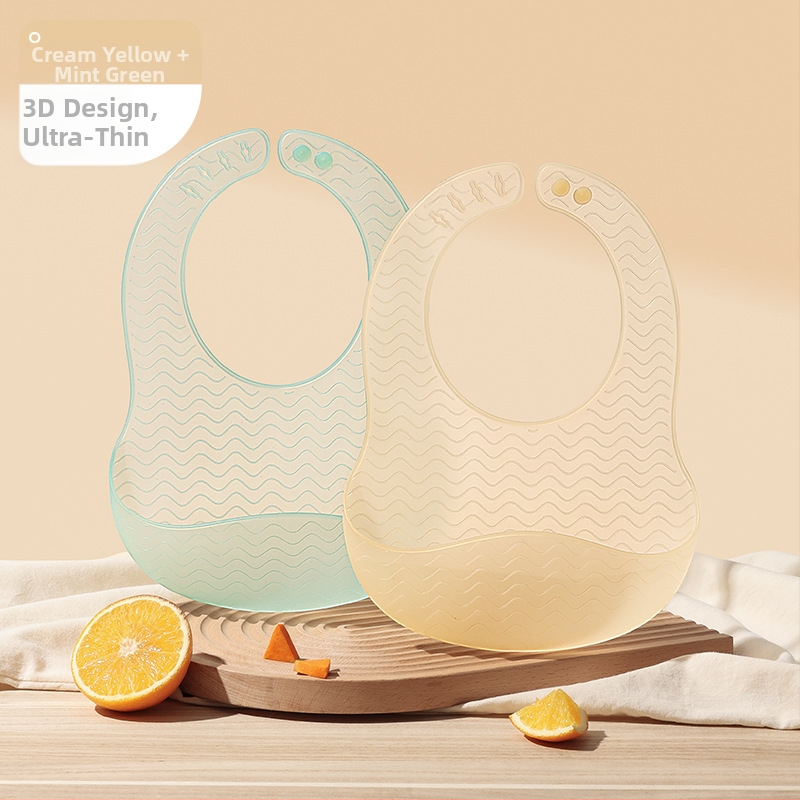 Beta Peptide silikono maitinimo prijuostė vaikams — minkšta, atspari vandeniui, atspari aliejams, maisto kokybės silikonas