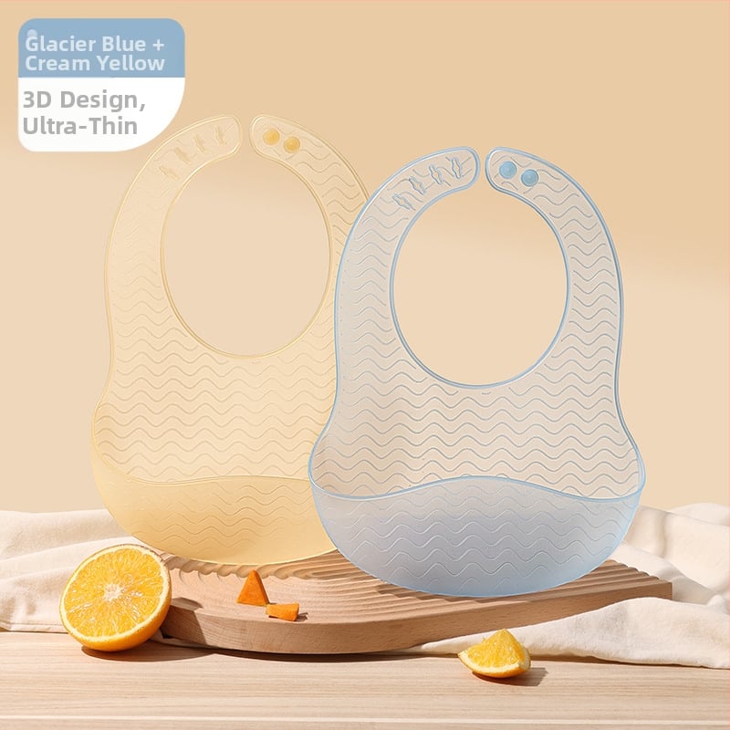 Beta Peptide silikono maitinimo prijuostė vaikams — minkšta, atspari vandeniui, atspari aliejams, maisto kokybės silikonas