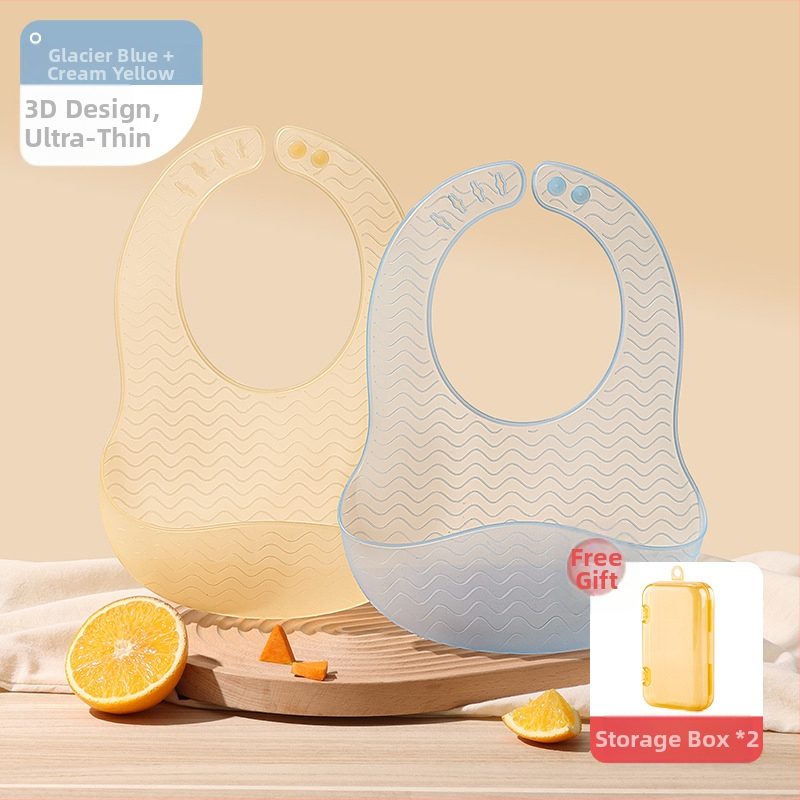 Beta Peptide silikono maitinimo prijuostė vaikams — minkšta, atspari vandeniui, atspari aliejams, maisto kokybės silikonas