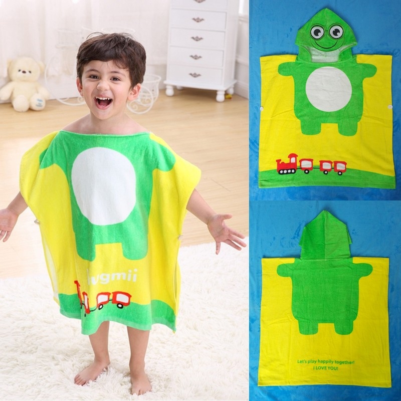 Vaikų rankšluostis su gobtuvu, animacinių gyvūnų atspaudas, 100% medvilnė, 300-400 g, siūlų skaičius 32, galimybė individualizuoti apdorojimą