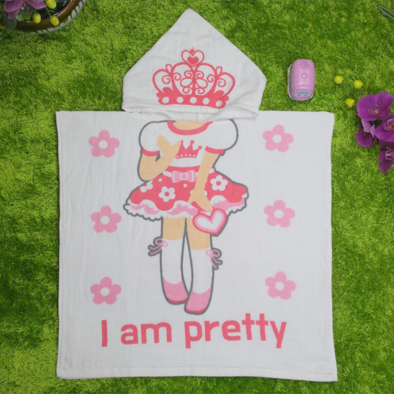 Vaikų rankšluostis su gobtuvu, animacinių gyvūnų atspaudas, 100% medvilnė, 300-400 g, siūlų skaičius 32, galimybė individualizuoti apdorojimą