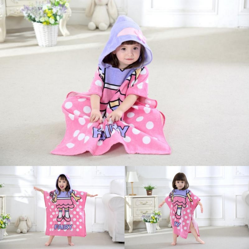 Vaikų rankšluostis su gobtuvu, animacinių gyvūnų atspaudas, 100% medvilnė, 300-400 g, siūlų skaičius 32, galimybė individualizuoti apdorojimą