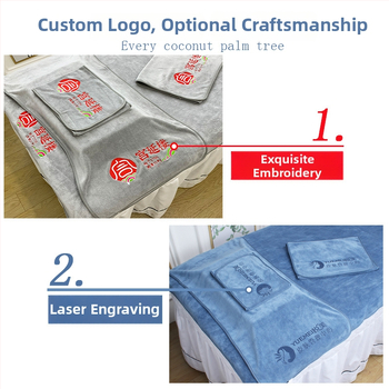 Masažo stalo rankšluostis su skylute, mikropluoštas 100D, svoris virš 200 g, siuvimas, pritaikymas