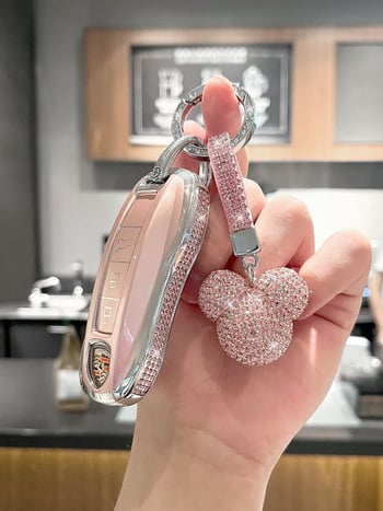 Porsche atslēgu maciņš Panamera, Macan, Cayenne, 718, Boxster, 911 un Taycan – eļļas vaskaina āda, sprādze