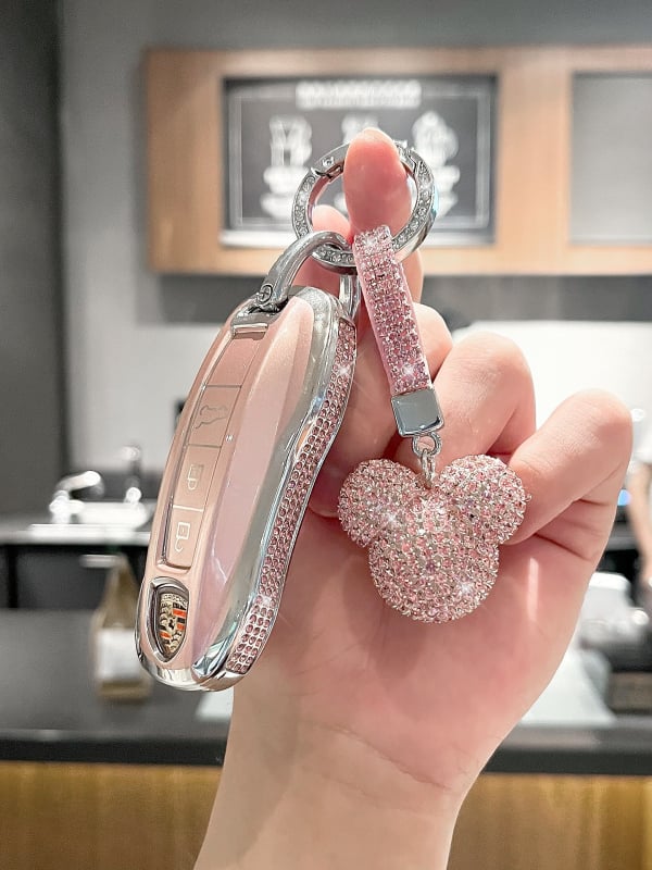 Porsche atslēgu maciņš Panamera, Macan, Cayenne, 718, Boxster, 911 un Taycan – eļļas vaskaina āda, sprādze