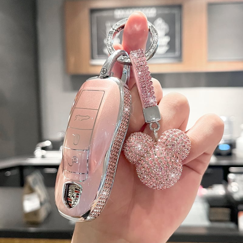 Porsche atslēgu maciņš Panamera, Macan, Cayenne, 718, Boxster, 911 un Taycan – eļļas vaskaina āda, sprādze