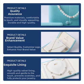 Velvētā divkārši atveramā gredzenukaste, juvelierizstrādājumu iepakojums, plastmasas iekšpuse ar flaneli, Ruibang