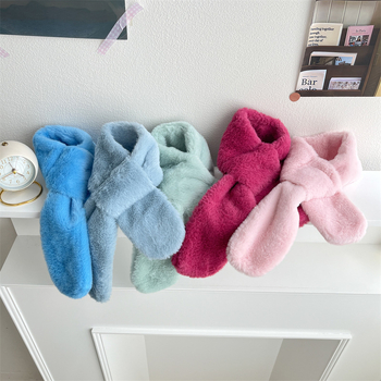 Téli plüss kendő gyerekeknek, meleg poliészter, warp kötés, utazáshoz