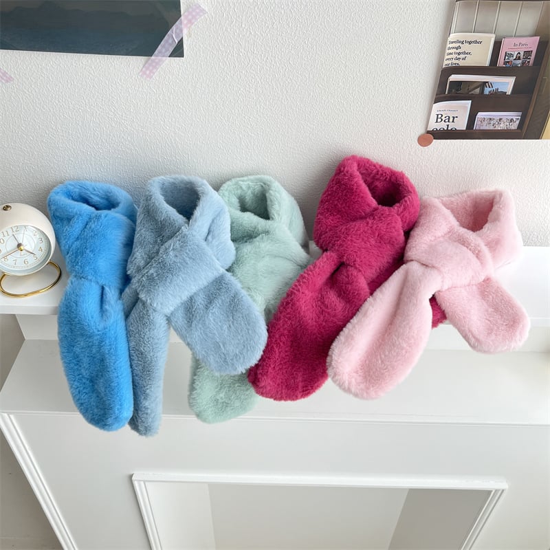 Téli plüss kendő gyerekeknek, meleg poliészter, warp kötés, utazáshoz