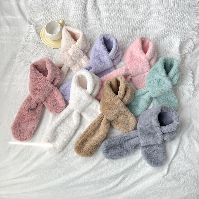 Téli plüss kendő gyerekeknek, meleg poliészter, warp kötés, utazáshoz