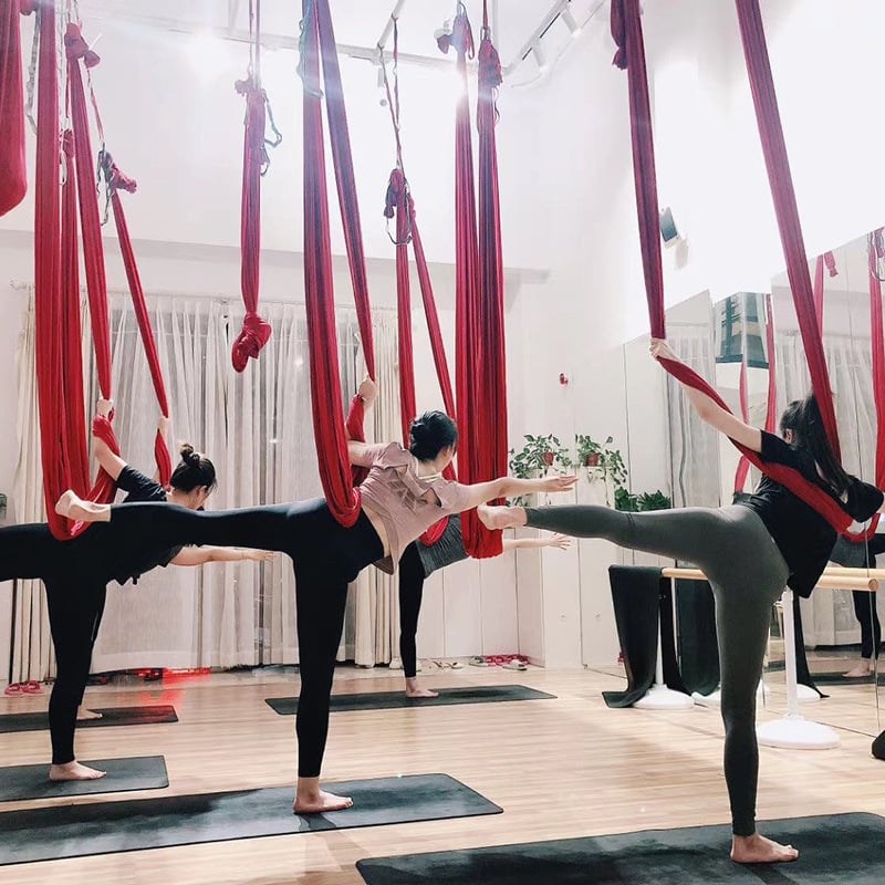 Yuyue oro jogos hamakas – jogos pagalbos įranga, kvadratinis raštas, tempimo diržai/joga virvė