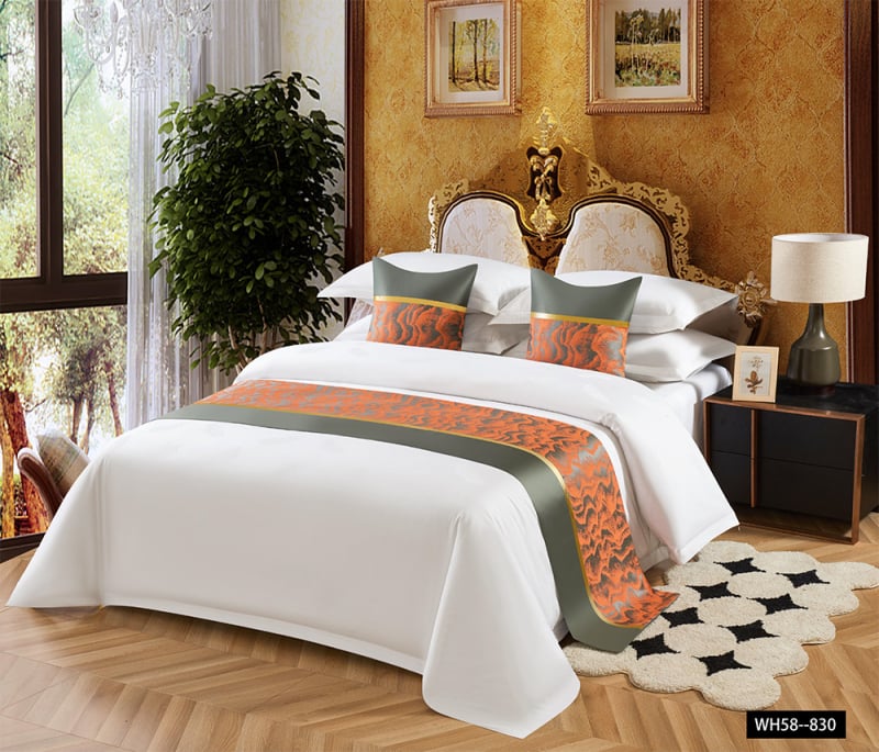 Viešbučio patalynės dekoro komplektas — modernus minimalistinis dizainas, vientisas raštas; Medžiaga: Kita; Raštas: Vienarūšis; Stilius: Kita; Stiliaus pozicija: Viešbutis