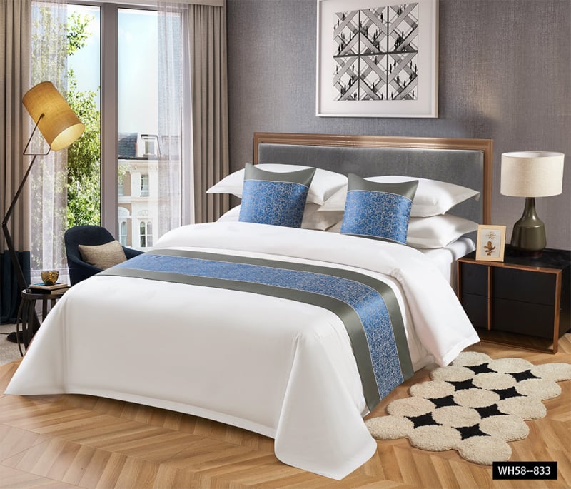 Viešbučio patalynės dekoro komplektas — modernus minimalistinis dizainas, vientisas raštas; Medžiaga: Kita; Raštas: Vienarūšis; Stilius: Kita; Stiliaus pozicija: Viešbutis