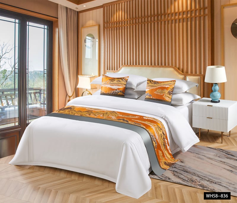 Viešbučio patalynės dekoro komplektas — modernus minimalistinis dizainas, vientisas raštas; Medžiaga: Kita; Raštas: Vienarūšis; Stilius: Kita; Stiliaus pozicija: Viešbutis