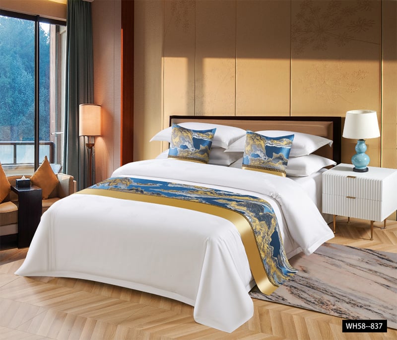 Viešbučio patalynės dekoro komplektas — modernus minimalistinis dizainas, vientisas raštas; Medžiaga: Kita; Raštas: Vienarūšis; Stilius: Kita; Stiliaus pozicija: Viešbutis