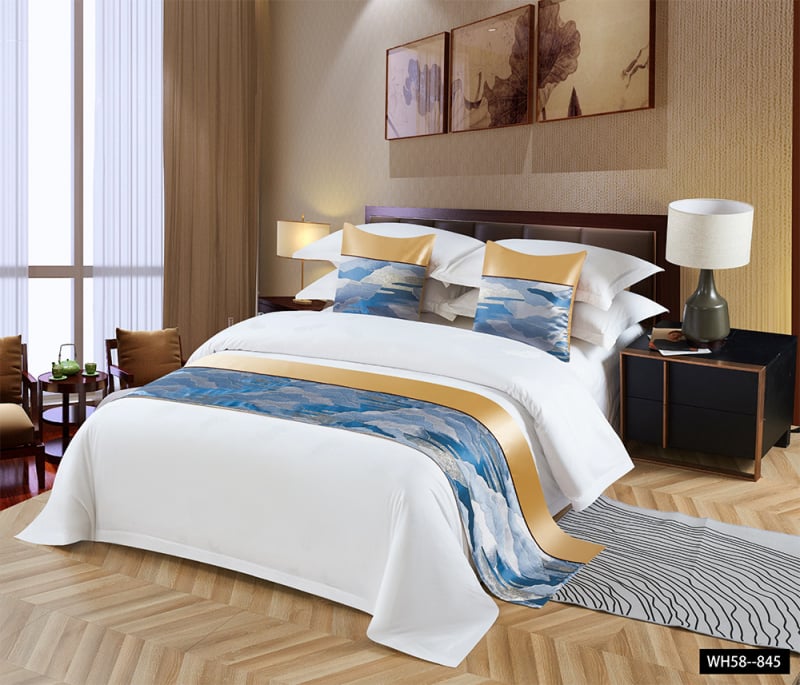 Viešbučio patalynės dekoro komplektas — modernus minimalistinis dizainas, vientisas raštas; Medžiaga: Kita; Raštas: Vienarūšis; Stilius: Kita; Stiliaus pozicija: Viešbutis