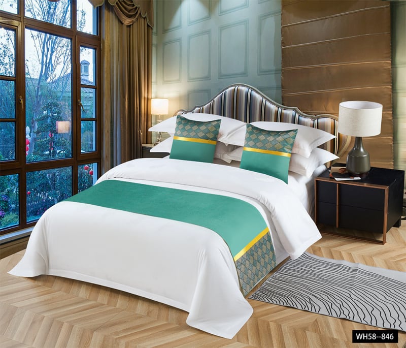 Viešbučio patalynės dekoro komplektas — modernus minimalistinis dizainas, vientisas raštas; Medžiaga: Kita; Raštas: Vienarūšis; Stilius: Kita; Stiliaus pozicija: Viešbutis