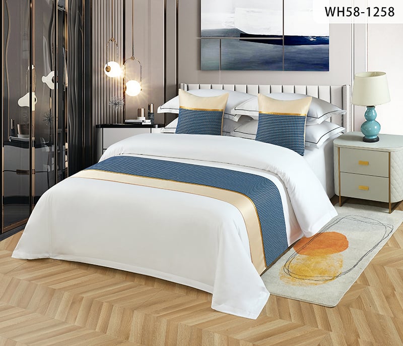 Viešbučio patalynės dekoro komplektas — modernus minimalistinis dizainas, vientisas raštas; Medžiaga: Kita; Raštas: Vienarūšis; Stilius: Kita; Stiliaus pozicija: Viešbutis