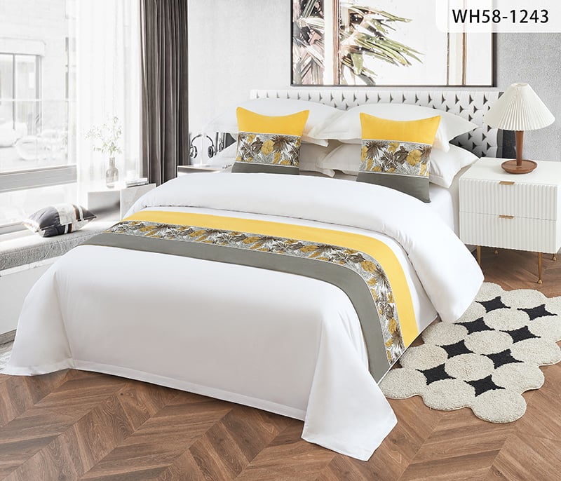 Viešbučio patalynės dekoro komplektas — modernus minimalistinis dizainas, vientisas raštas; Medžiaga: Kita; Raštas: Vienarūšis; Stilius: Kita; Stiliaus pozicija: Viešbutis