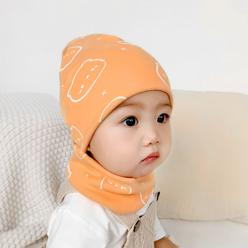 Žieminė megztinė kepurė su kaklo apsauga, šiluma ir vėjo atsparumas — And Le Bedi, medvilnė