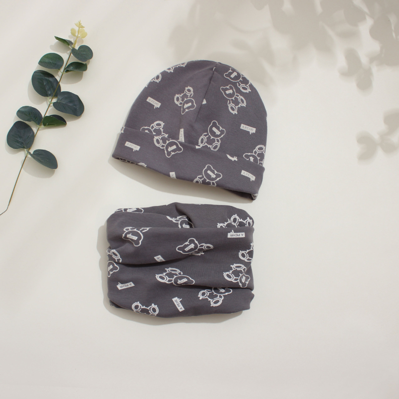 Žieminė megztinė kepurė su kaklo apsauga, šiluma ir vėjo atsparumas — And Le Bedi, medvilnė