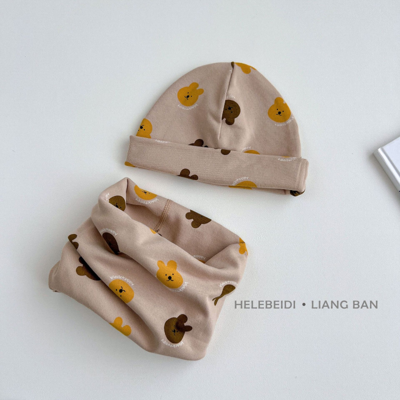 Žieminė megztinė kepurė su kaklo apsauga, šiluma ir vėjo atsparumas — And Le Bedi, medvilnė