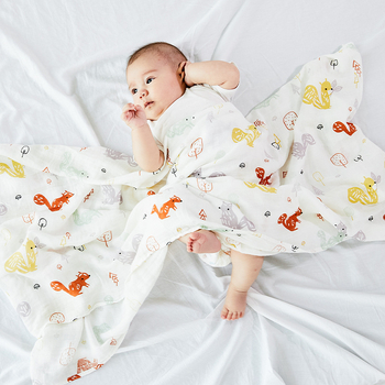 Kūdikio susiuvimo skraistė iš bambuko pluošto ir medvilnės, vasariška lengva, 70% bambuko, 30% medvilnės, karikatūrinis raštas, tinkama kūdikiams ir 1–3 metų vaikams