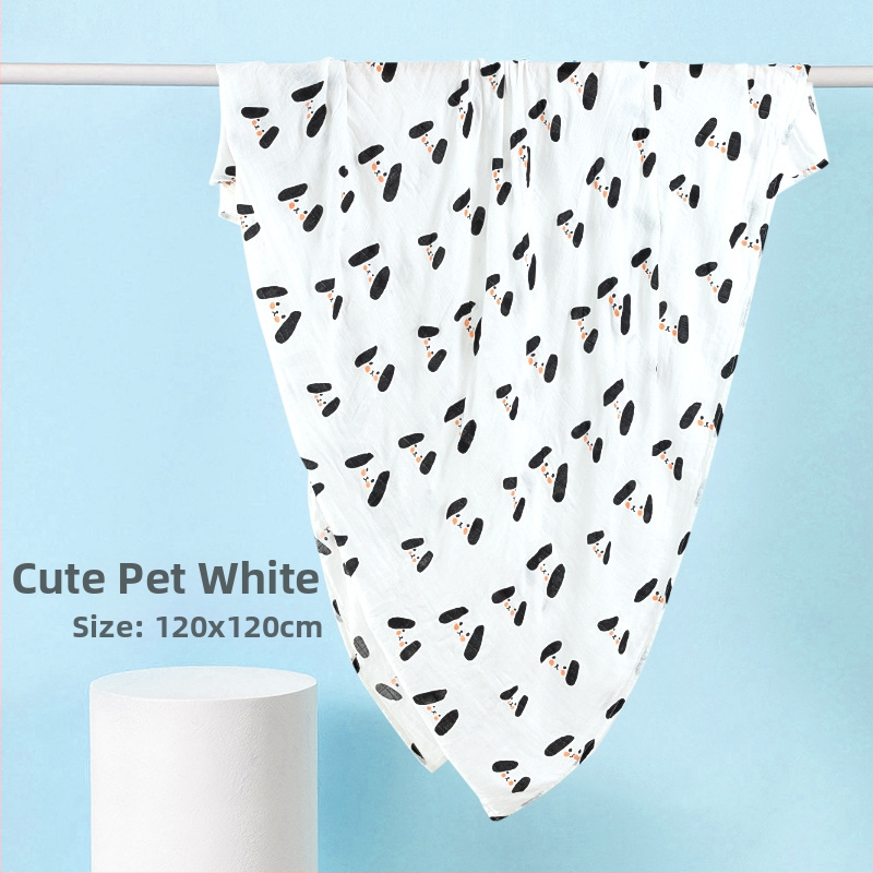 Kūdikio susiuvimo skraistė iš bambuko pluošto ir medvilnės, vasariška lengva, 70% bambuko, 30% medvilnės, karikatūrinis raštas, tinkama kūdikiams ir 1–3 metų vaikams