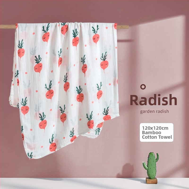 Kūdikio susiuvimo skraistė iš bambuko pluošto ir medvilnės, vasariška lengva, 70% bambuko, 30% medvilnės, karikatūrinis raštas, tinkama kūdikiams ir 1–3 metų vaikams